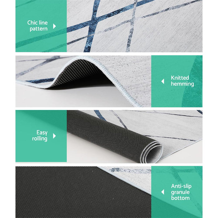 Artiss Rug 200x290cm Area Rug Washable Mat Large Carpet Soft Short Pile Jaca