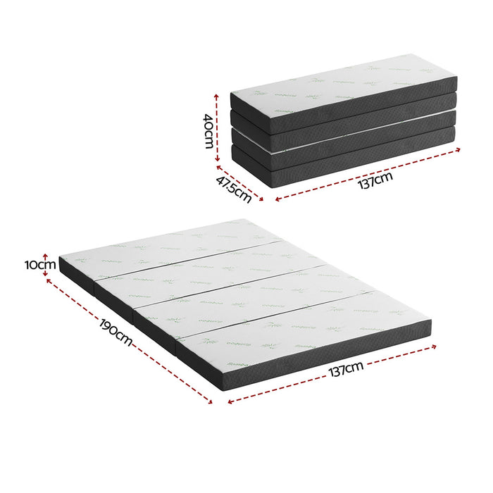 Giselle Foldable Mattress Folding Foam Mattresses Bamboo Double