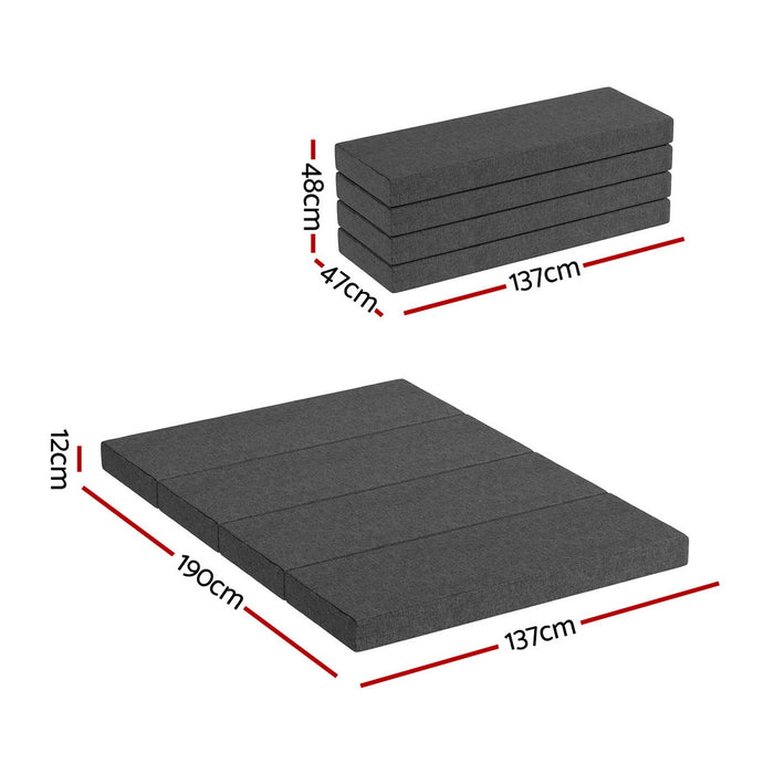Giselle Bedding Foldable Mattress Folding Foam Mattresses Portable Mat Double