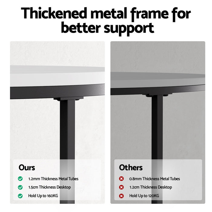 Artiss Nesting Coffee Table Set of 2 Marble Effect