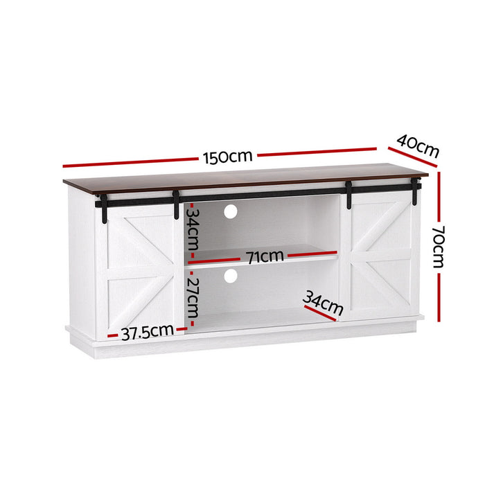 Artiss Buffet Sideboard Storage Cabinet Kitchen Cupboard Sliding Doors White