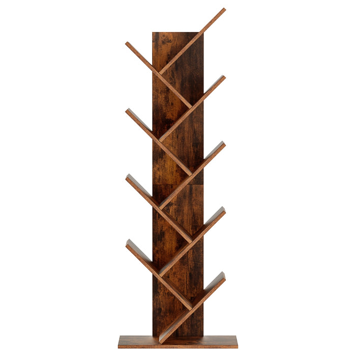 Artiss Tree Bookshelf 9 Tiers Walnut