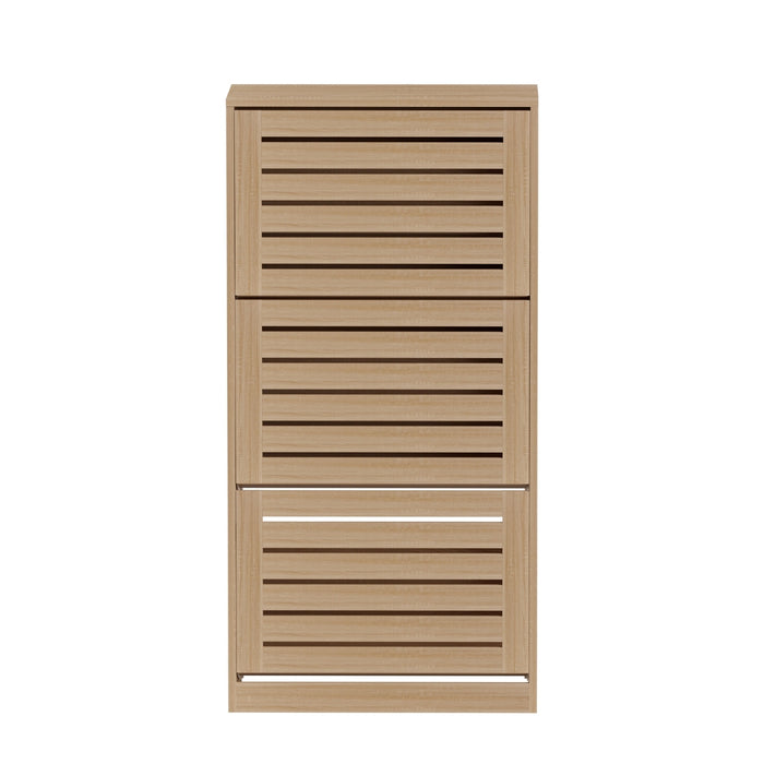 Artiss Shoe Cabinet Storage Drawer 45 Pairs Pine