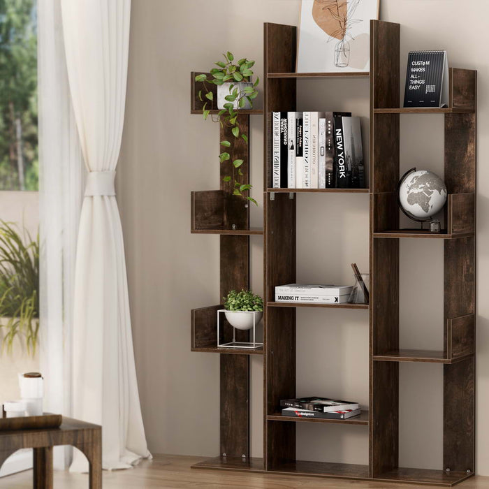 Artiss Tree-Shaped Bookshelf ROMI Walnut