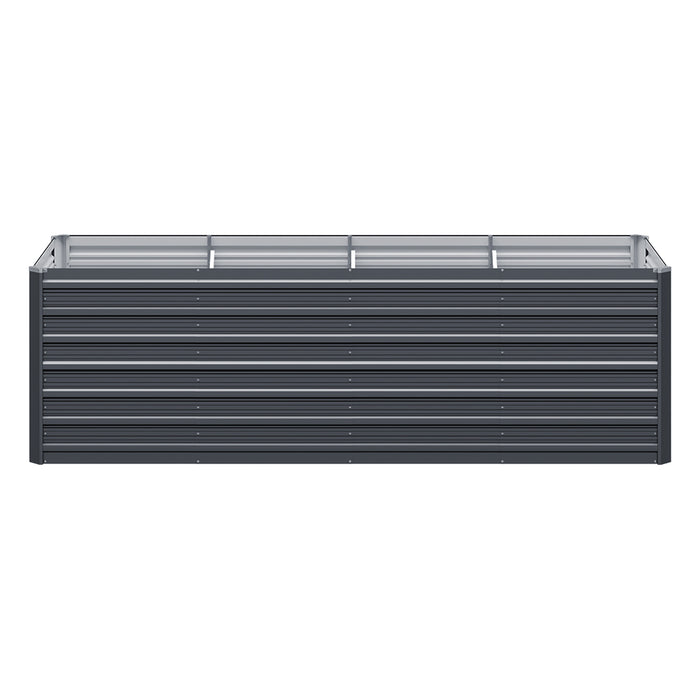Green Fingers Garden Bed 240x80x77cm Planter Box Raised Container Galvanised Herb