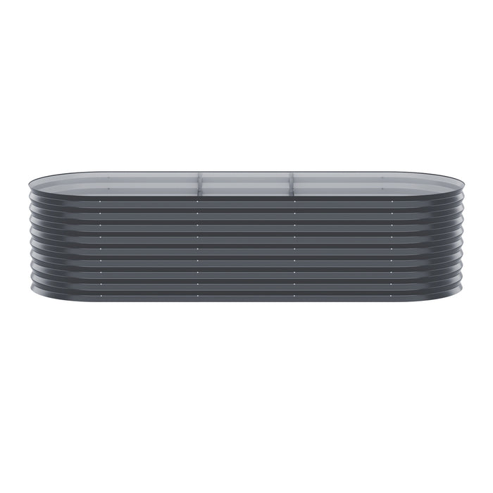 Green Fingers Garden Bed 240X80X56cm Oval Planter Box