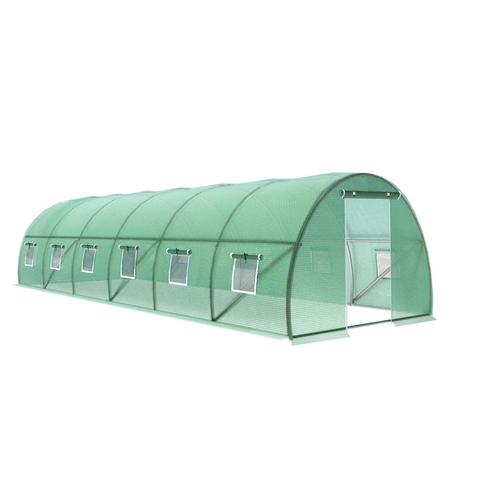 Green Fingers Greenhouse 9x3x2M Walk in Green House Tunnel Plant Garden Shed Dome