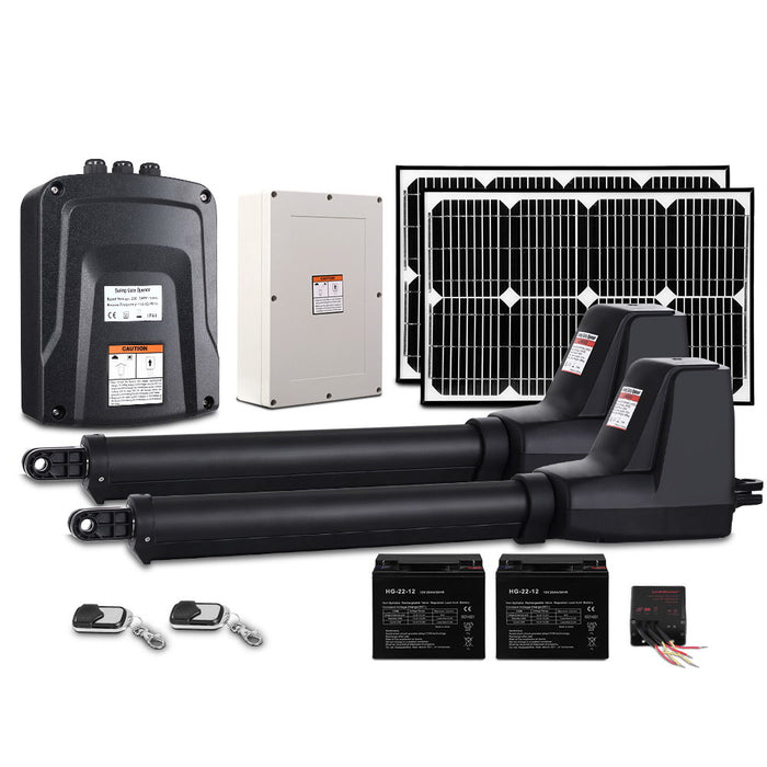 Lockmaster Dual Swing Gate Opener 800KG 40W Solar Panel
