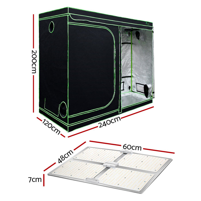 Green Fingers Grow Tent Light Kit 240x120x200CM 4500W LED Full Spectrum