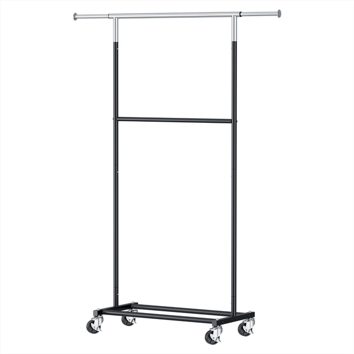 Artiss Clothes Rack Double Rod Airer Rail Coat Stand Adjustable Hanger