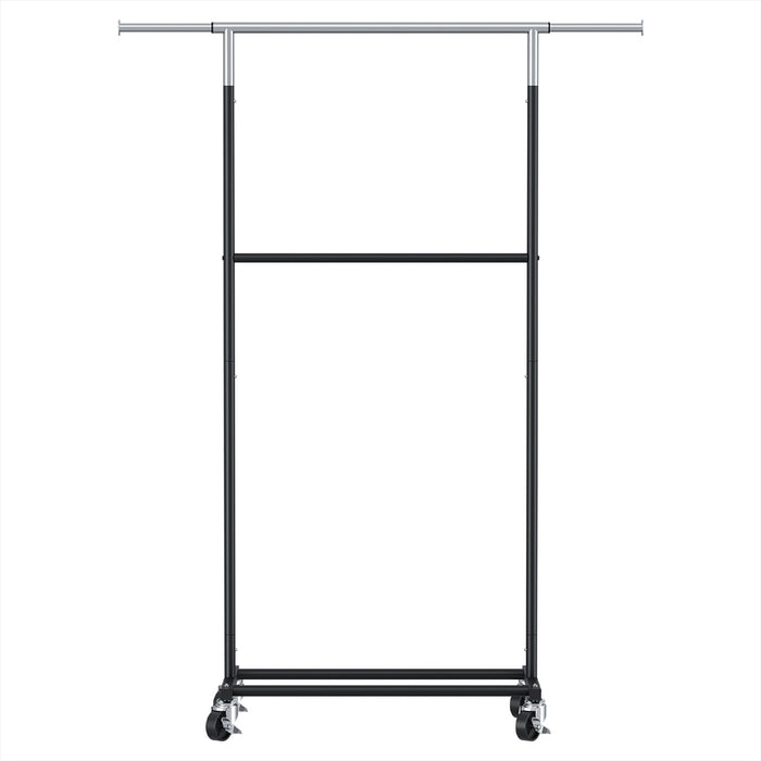 Artiss Clothes Rack Double Rod Airer Rail Coat Stand Adjustable Hanger