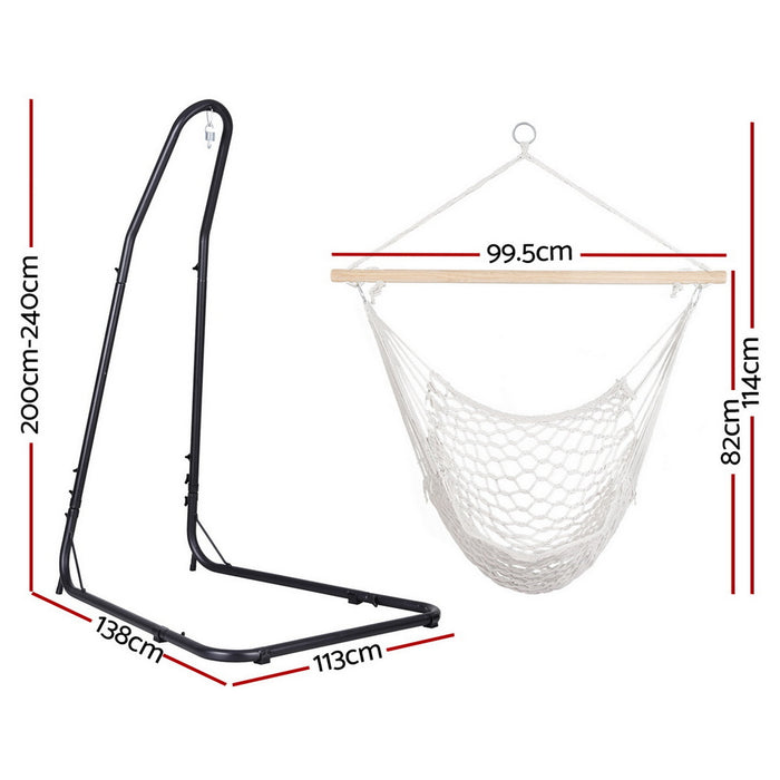 Gardeon Hammock Hanging Chair with Heavy Duty Steel Stand