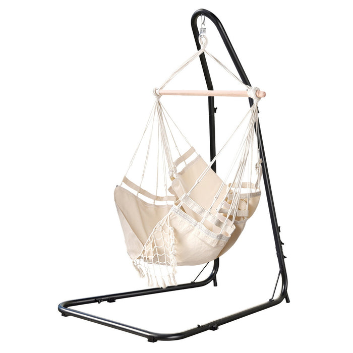 Gardeon Hammock Hanging Chair with Steel Stand