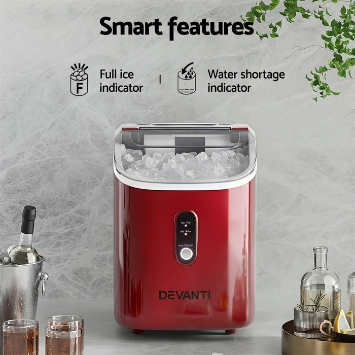 Devanti Ice Maker Machine 15kg Nugget Chewable Ice Cube