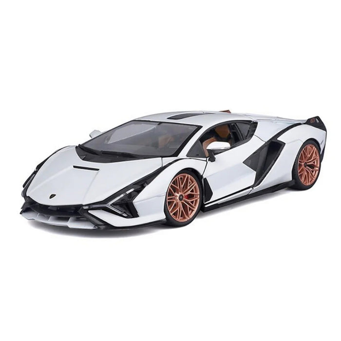 Maisto 1:18 Special Edition Metallic Diecast Car Model Lamborghini White Sian FKP37