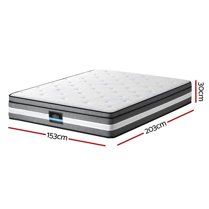 Giselle Bedding 30cm Mattress Gel Foam Pocket Spring Queen