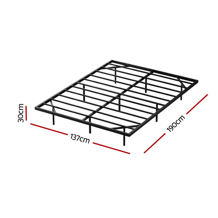 Artiss Double Bed Frame,Floating Metal Bed Frame with Smart LED Lights - Sturdy Metal Platform Bed Base, Silent Design, Tool-Free Assembly, 300KG Capacity for Home/Hotel/Master Bedroom