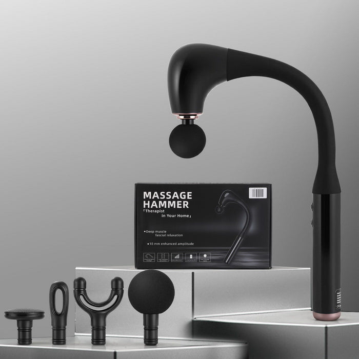 Everfit Massage Gun U-shaped Extended Handle Percussion Massager 4 Heads