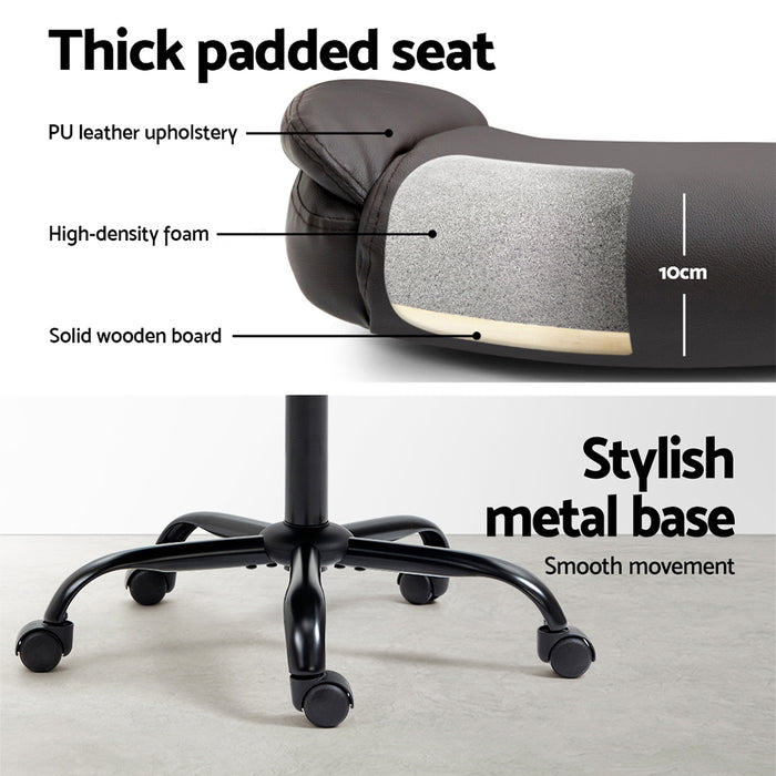 Artiss Executive Office Chair Mid Back Brwon
