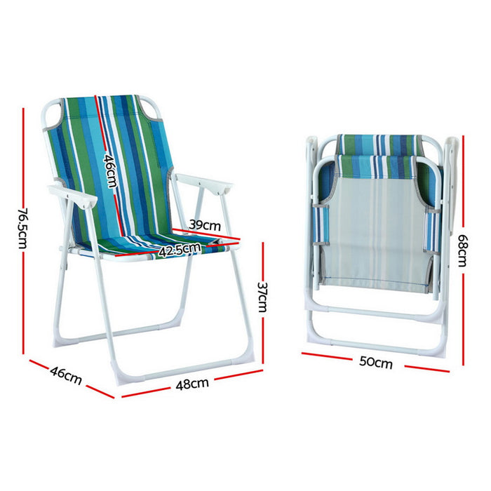 Gardeon Outdoor Chairs Folding Camping Chair Steel Portable Patio Furniture