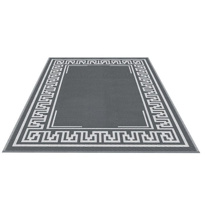 Gardeon Outdoor Rugs 152x244cm Large Carpet Reversible Area Mat PP Dual-Sided Patio Rug Greek Key