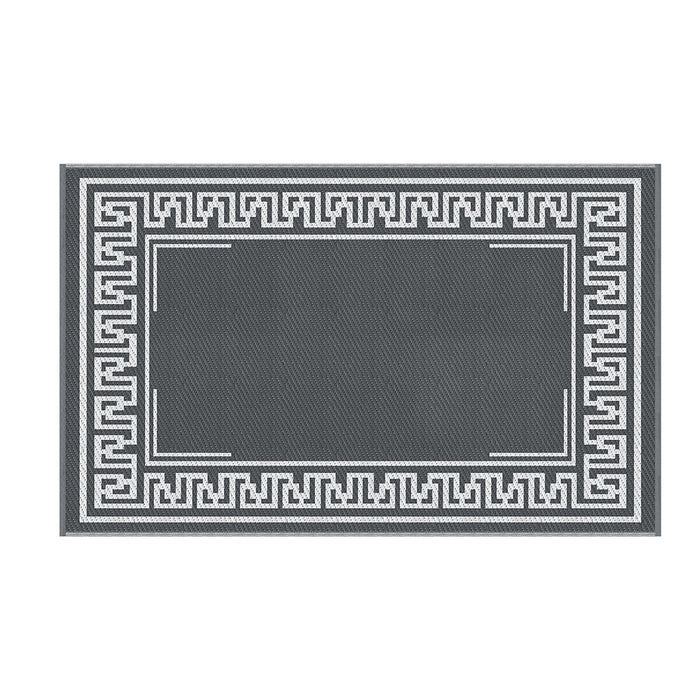 Gardeon Outdoor Rugs 152x244cm Large Carpet Reversible Area Mat PP Dual-Sided Patio Rug Greek Key