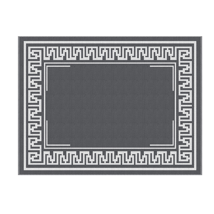 Gardeon Outdoor Rugs 274x366cm Large Carpet Reversible Area Mat PP Dual-Sided Patio Rug Greek Key