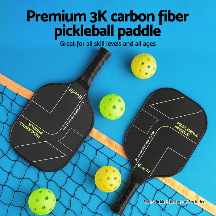 Everfit 2PCS Pickleball Paddles Set Outdoor Pickle Balls Rackets with Cover Bag Training