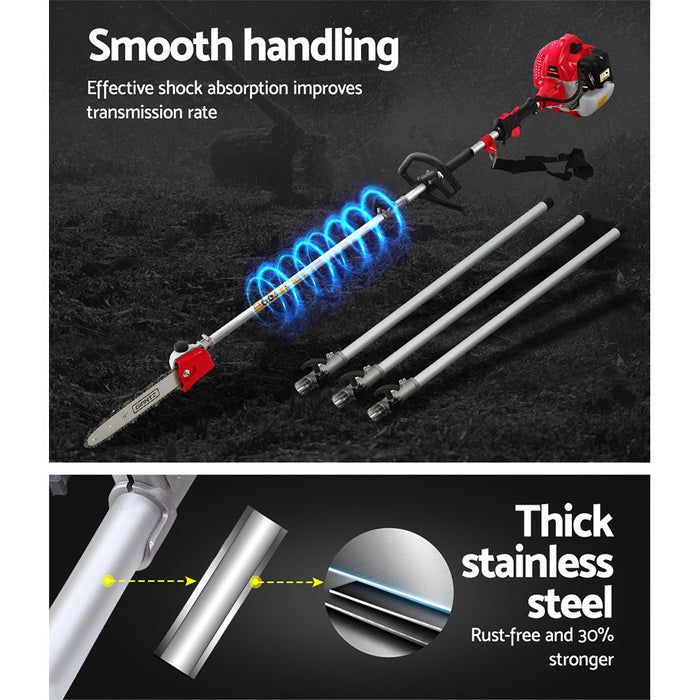 Giantz 65CC Pole Chainsaw Hedge Trimmer 12in Chain Saw 5.6m Long Reach