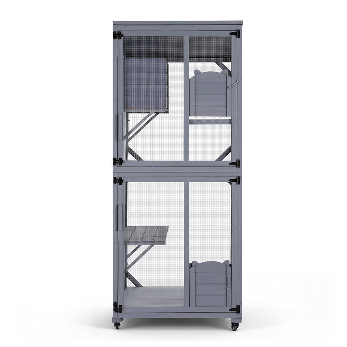 i.Pet Cat House Wooden 180cm Rabbit Hutch Pet Condo Small Dog Enclosure Cage