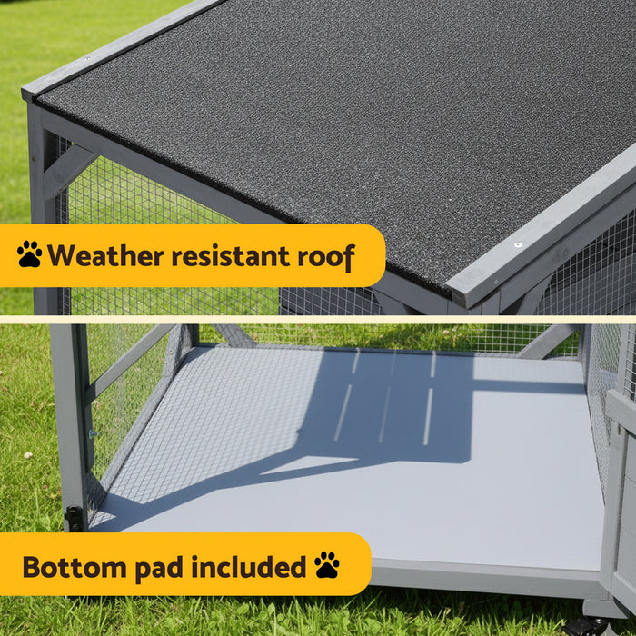 i.Pet Cat House Wooden 180cm Rabbit Hutch Pet Condo Small Dog Enclosure Cage