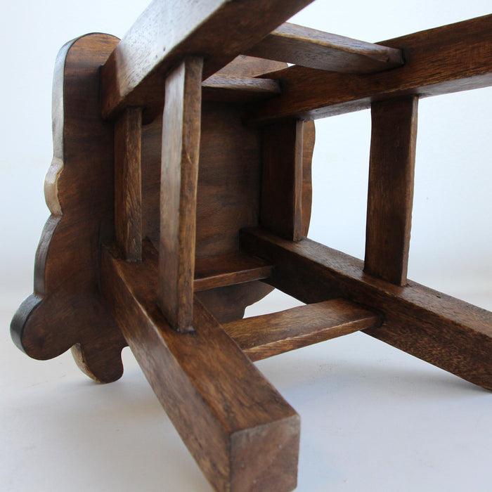 OSAKA Kids Animal Wood Stool Hand Carved & Painted 26cm Genuine Solid Mango Wood