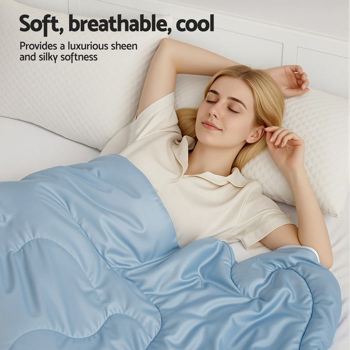 Giselle Tencel Quilt 200GSM Summer Quilts Comforter Doona Light Weight Soft Throw Blanket King