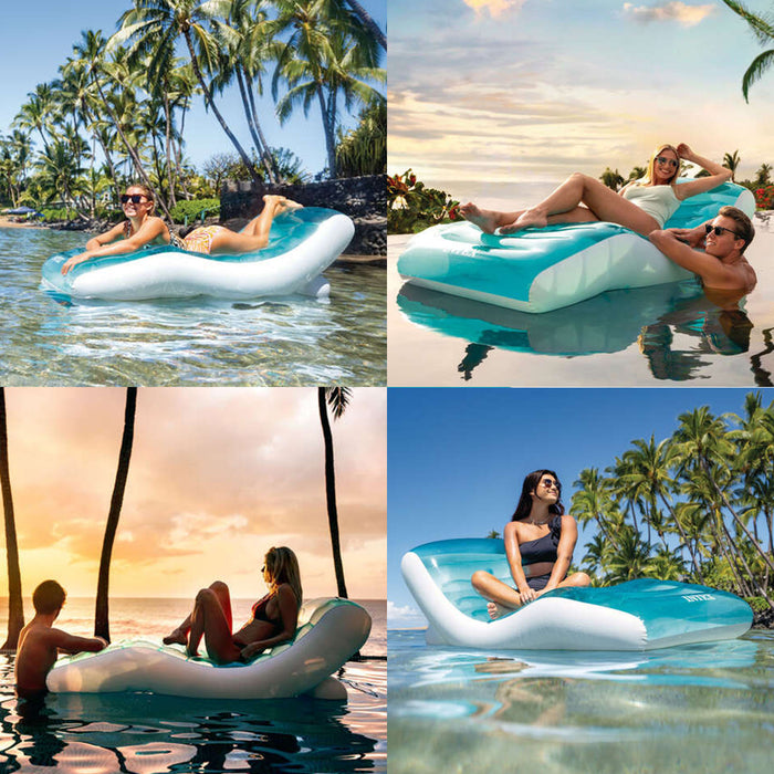 Intex Inflatable Rockin Lounge Swimming Pool Floating Raft Chair