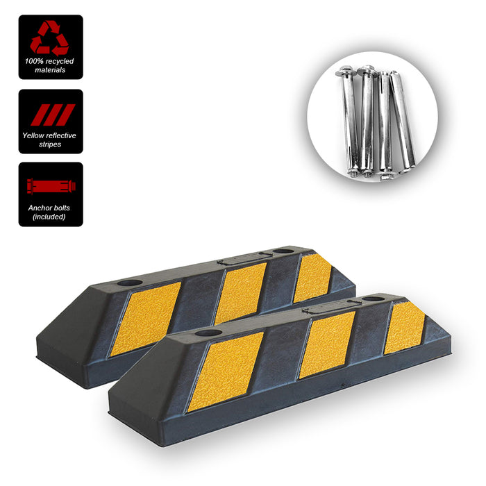 Rubber Driveway Stopper 550mm Parking Blocks Wheel Stops Guide Wheel Stops Parking Trade Me