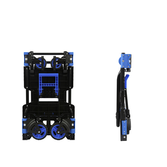 Aluminium Trolley Cart 70-137KG Foldable 2-In-1 Design Adjustable AU