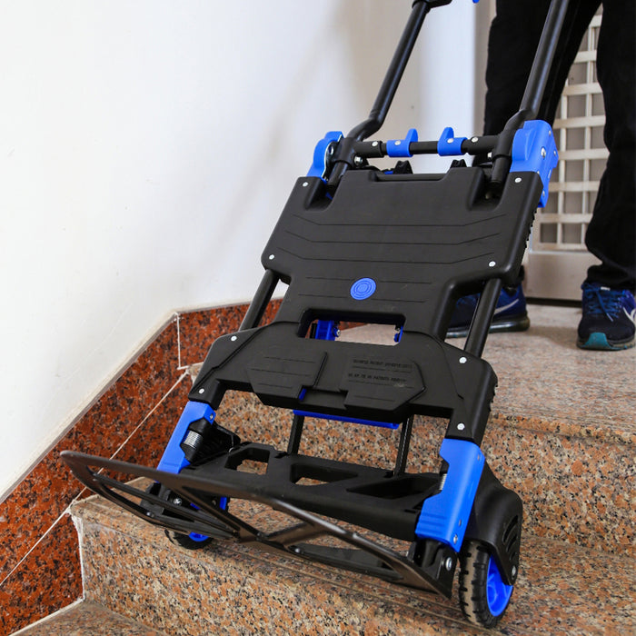 Aluminium Trolley Cart 70-137KG Foldable 2-In-1 Design Adjustable AU