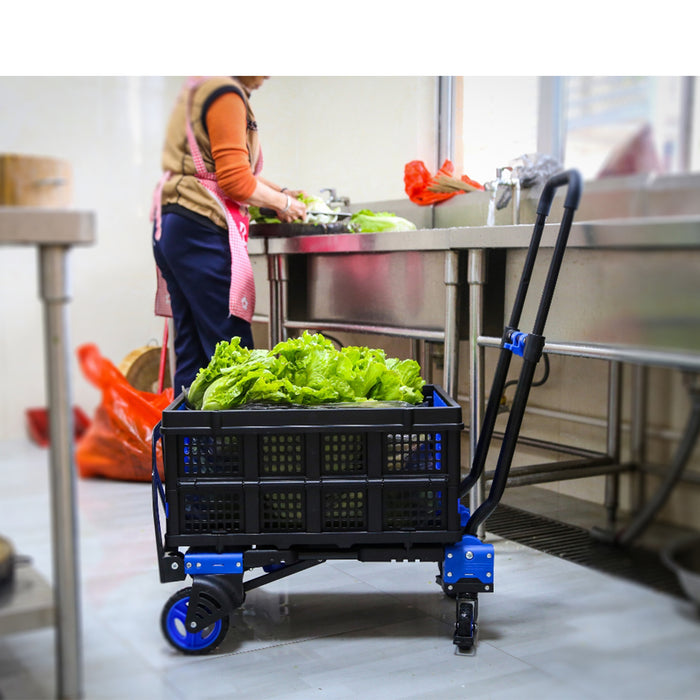 Aluminium Trolley Cart 70-137KG Foldable 2-In-1 Design Adjustable AU