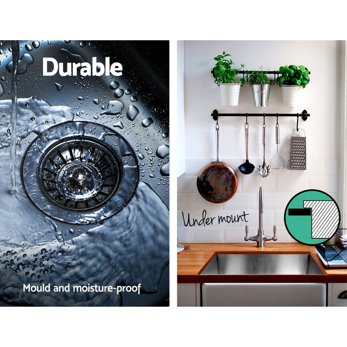 Cefito Kitchen Sink 44X44CM Stainless Steel Basin Single Bowl Silver