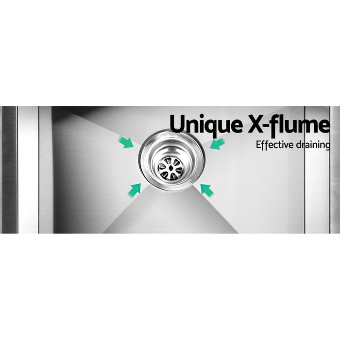 Cefito Kitchen Sink 53X50CM Stainless Steel Basin Single Bowl Silver