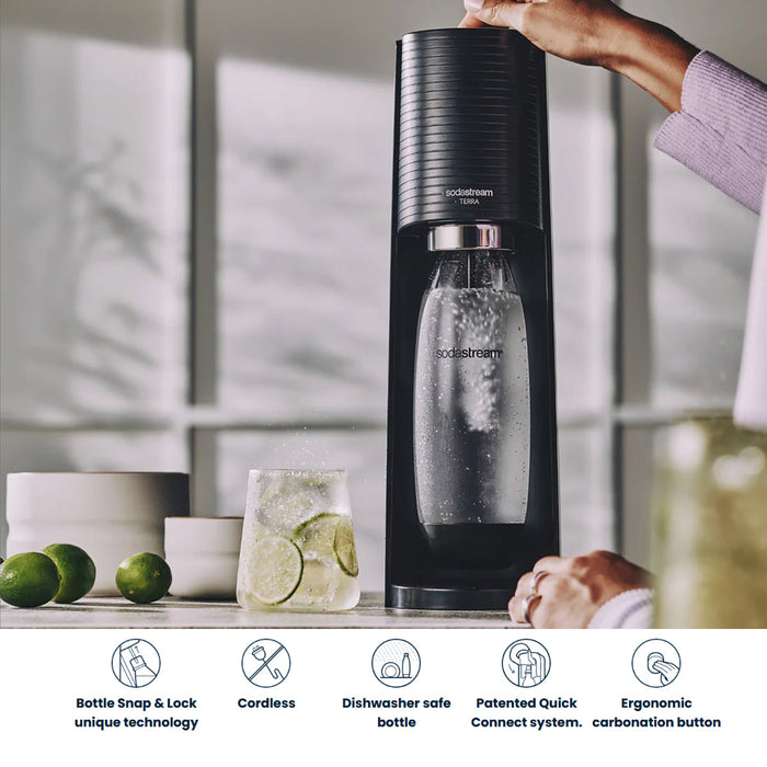 New SodaStream Machine Terra SodaStream Spirit Sparkling Water Maker Quick Connect 2 Colors