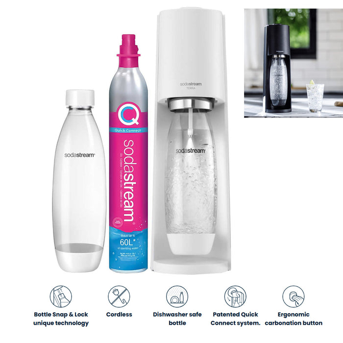 New SodaStream Machine Terra SodaStream Spirit Sparkling Water Maker Quick Connect 2 Colors