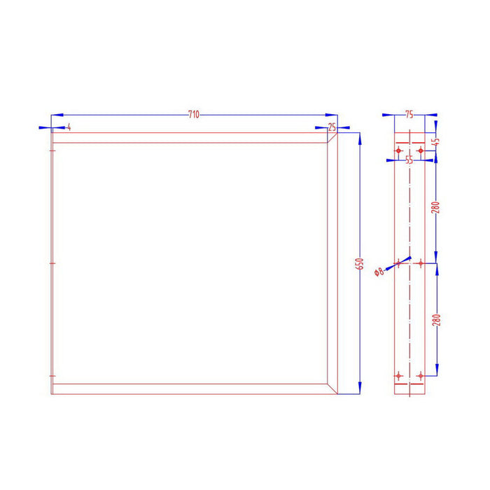 Artiss Metal Table Legs DIY Rectangular 71X65CM Set of 2