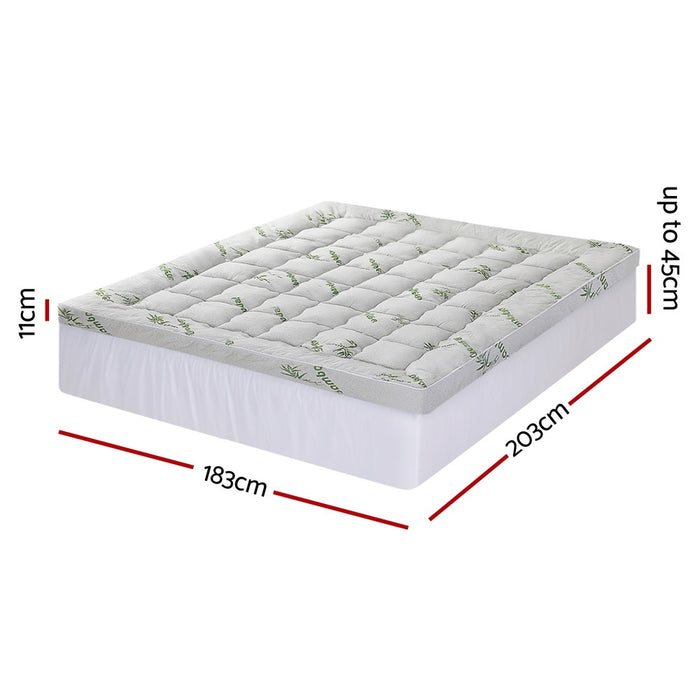 Giselle Mattress Topper 11cm Pillowtop toppers Bamboo King