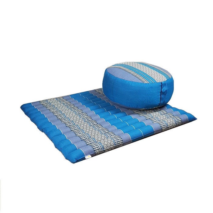 Thai Handmade 100% Kapok Cotton Zafu & Zabuton Meditation Set 5 Colour
