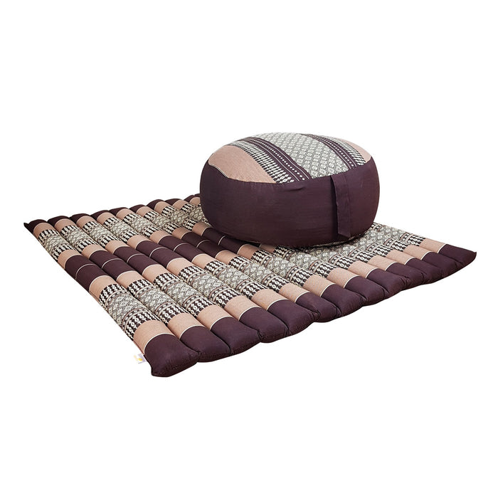Thai Handmade 100% Kapok Cotton Zafu & Zabuton Meditation Set 5 Colour