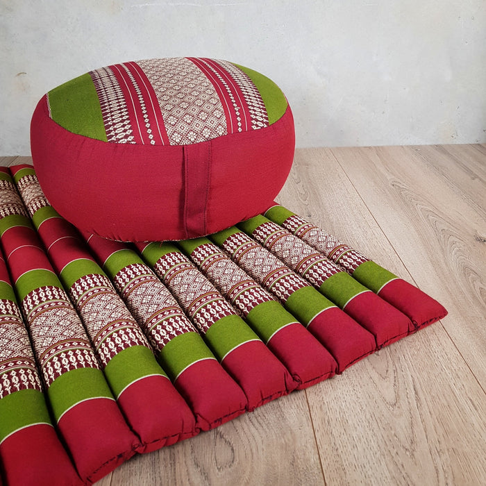 Thai Handmade 100% Kapok Cotton Zafu & Zabuton Meditation Set 5 Colour