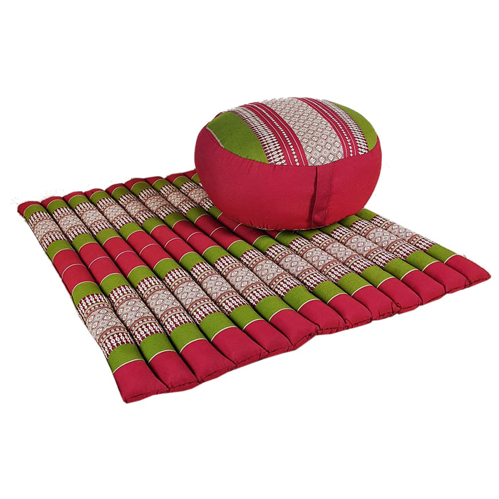 Thai Handmade 100% Kapok Cotton Zafu & Zabuton Meditation Set 5 Colour
