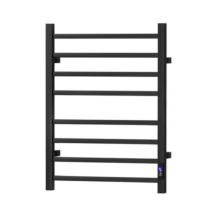 Devanti Heated Towel Rail 8 Square Bars with Timer Electric Heater Warmer Rack