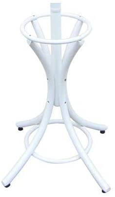 White Coat Rack with Stand Wooden Hat And 12 Hooks Hanger Walnut Tree